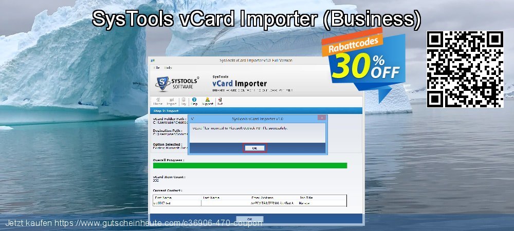 SysTools vCard Importer - Business  beeindruckend Angebote Bildschirmfoto