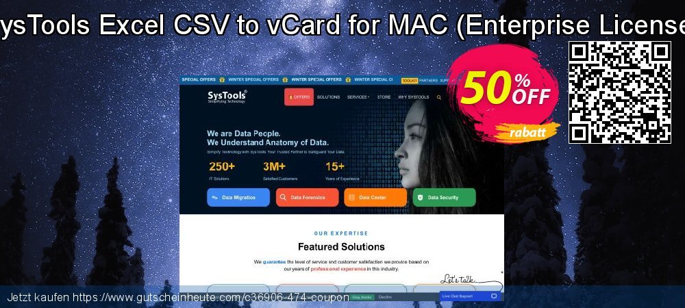 SysTools Excel CSV to vCard for MAC - Enterprise License  umwerfenden Ermäßigung Bildschirmfoto