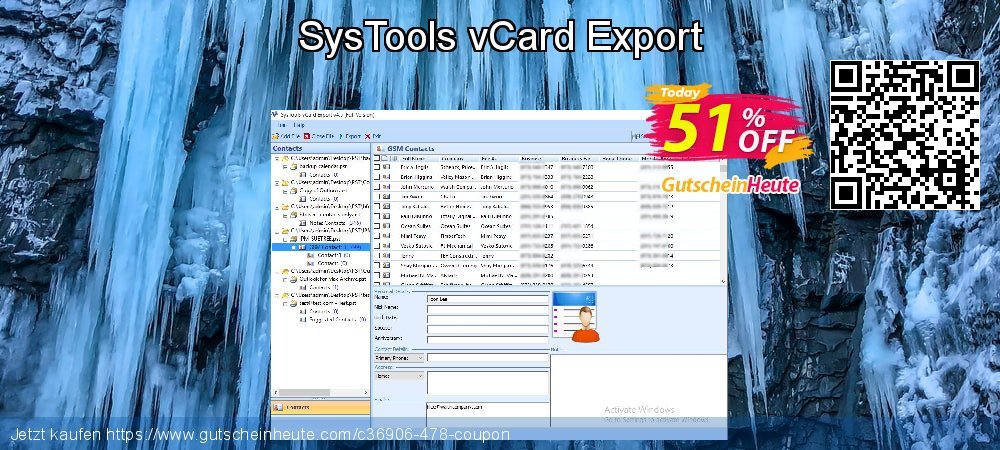 SysTools vCard Export spitze Außendienst-Promotions Bildschirmfoto