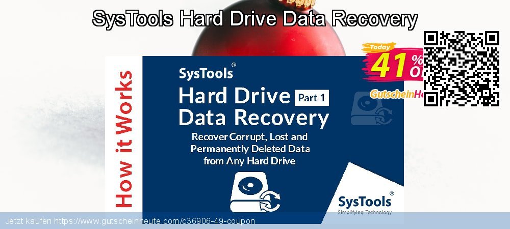 SysTools Hard Drive Data Recovery verwunderlich Diskont Bildschirmfoto