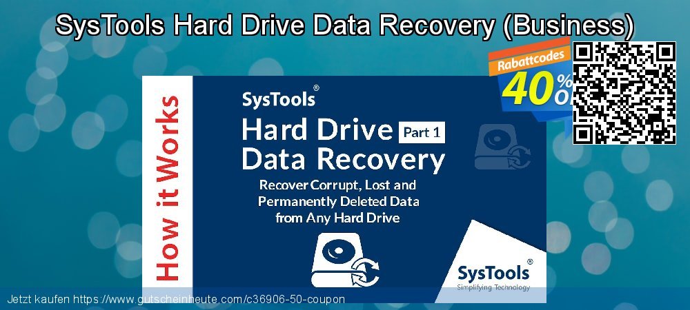 SysTools Hard Drive Data Recovery - Business  toll Ermäßigung Bildschirmfoto