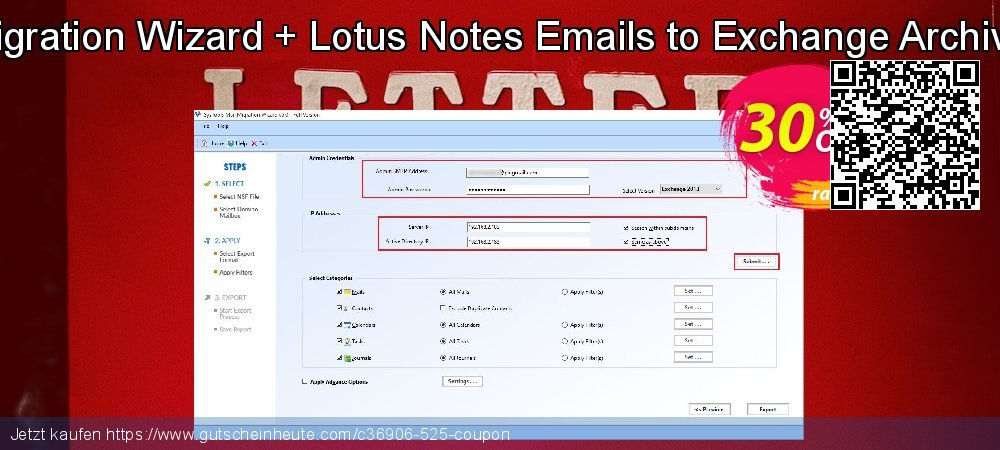 Bundle Offer - Mail Migration Wizard + Lotus Notes Emails to Exchange Archive - Business License  verblüffend Ermäßigung Bildschirmfoto