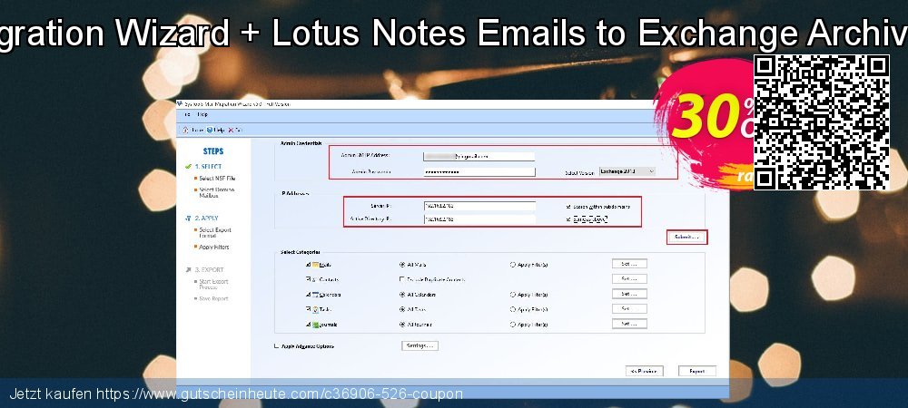 Bundle Offer - Mail Migration Wizard + Lotus Notes Emails to Exchange Archive - Enterprise License  wundervoll Disagio Bildschirmfoto