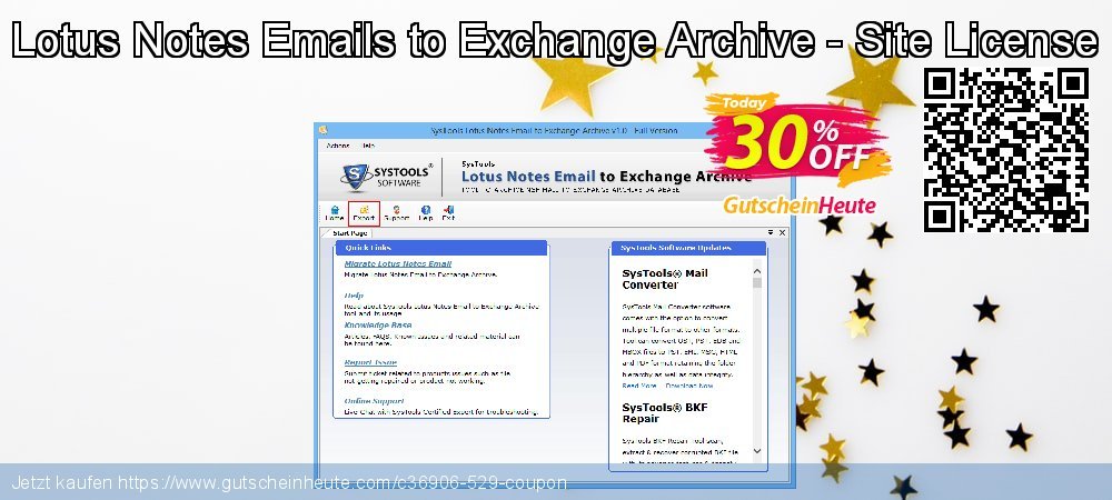 Lotus Notes Emails to Exchange Archive - Site License verwunderlich Außendienst-Promotions Bildschirmfoto