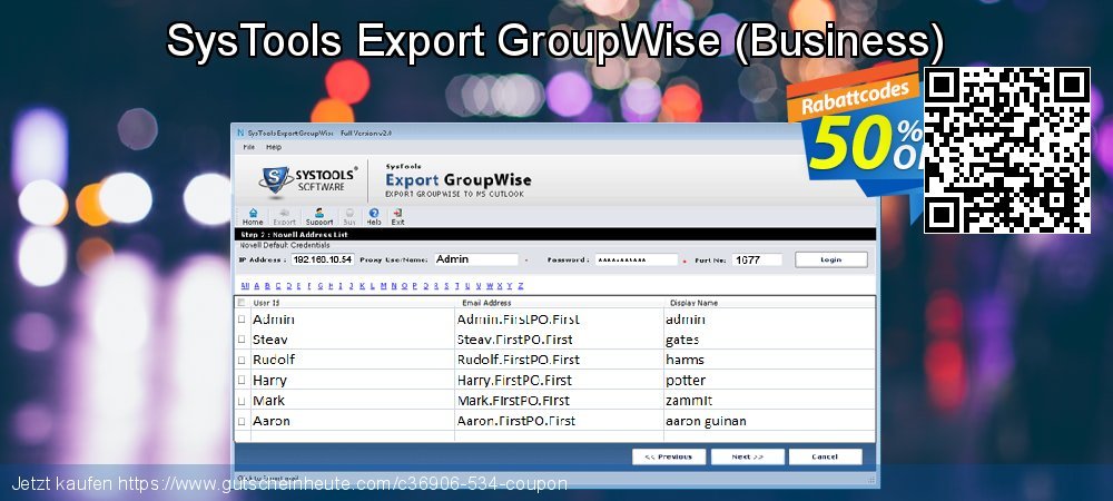 SysTools Export GroupWise - Business  aufregenden Sale Aktionen Bildschirmfoto