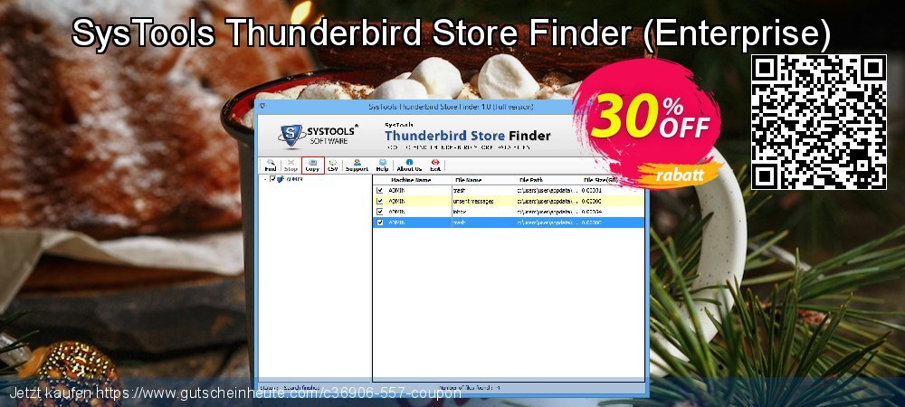 SysTools Thunderbird Store Finder - Enterprise  wundervoll Nachlass Bildschirmfoto