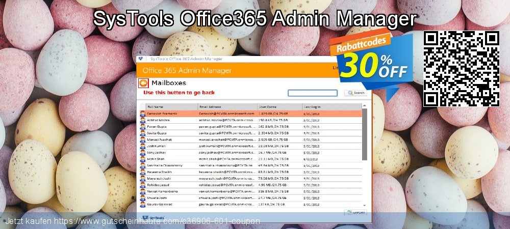 SysTools Office365 Admin Manager genial Beförderung Bildschirmfoto