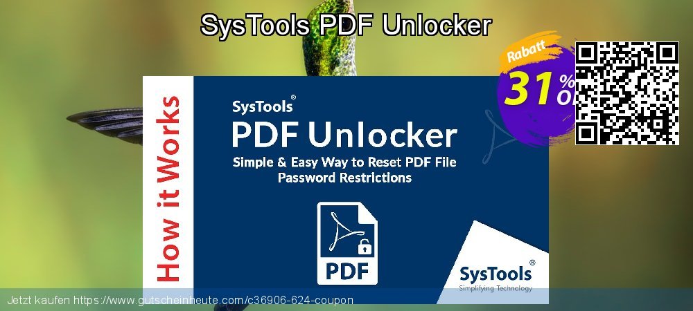 SysTools PDF Unlocker Exzellent Promotionsangebot Bildschirmfoto