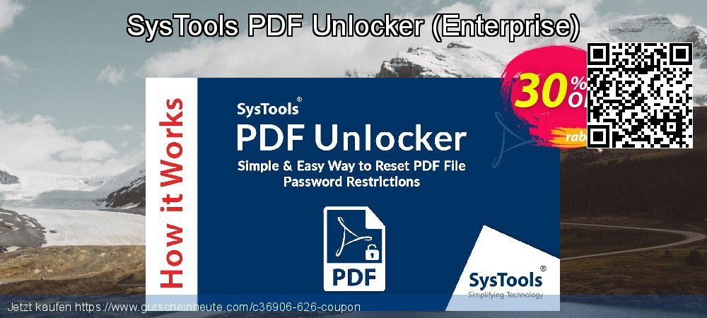 SysTools PDF Unlocker - Enterprise  faszinierende Diskont Bildschirmfoto