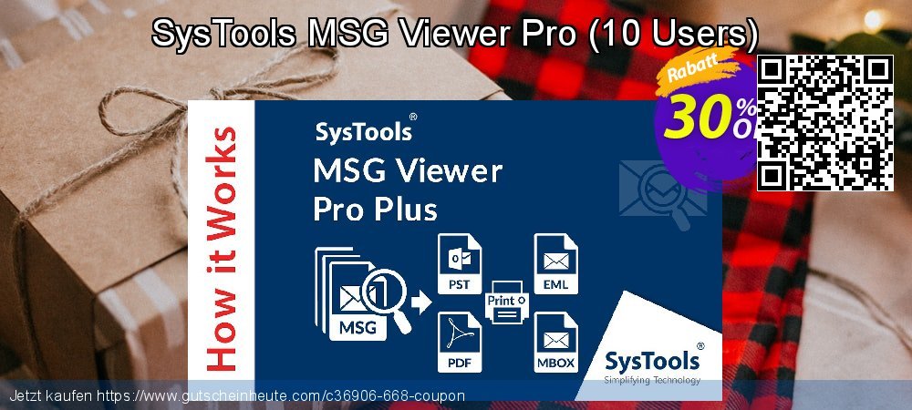 SysTools MSG Viewer Pro - 10 Users  ausschließlich Förderung Bildschirmfoto