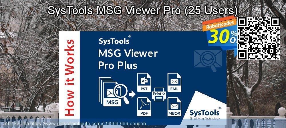SysTools MSG Viewer Pro - 25 Users  ausschließenden Beförderung Bildschirmfoto