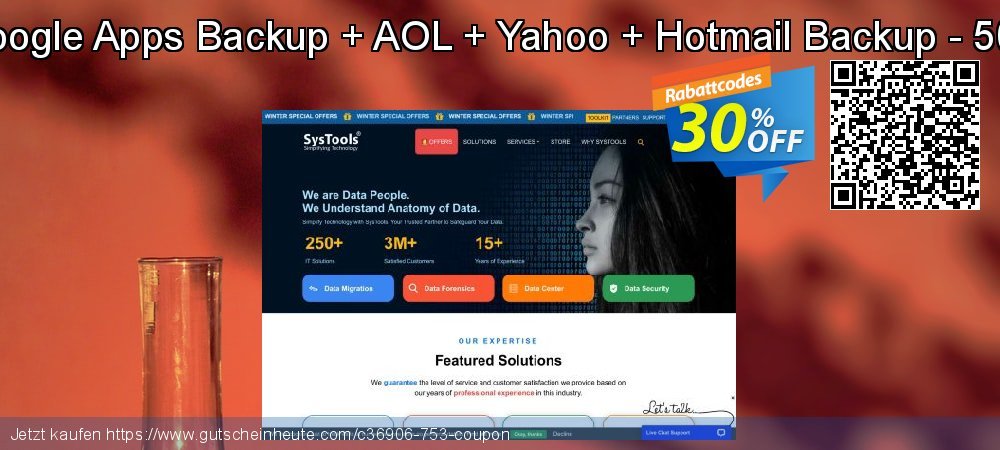 Bundle Offer - Google Apps Backup + AOL + Yahoo + Hotmail Backup - 500 Users License umwerfenden Förderung Bildschirmfoto
