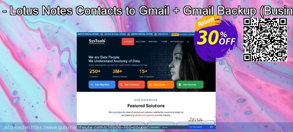 Bundle Offer - Lotus Notes Contacts to Gmail + Gmail Backup - Business License  uneingeschränkt Promotionsangebot Bildschirmfoto