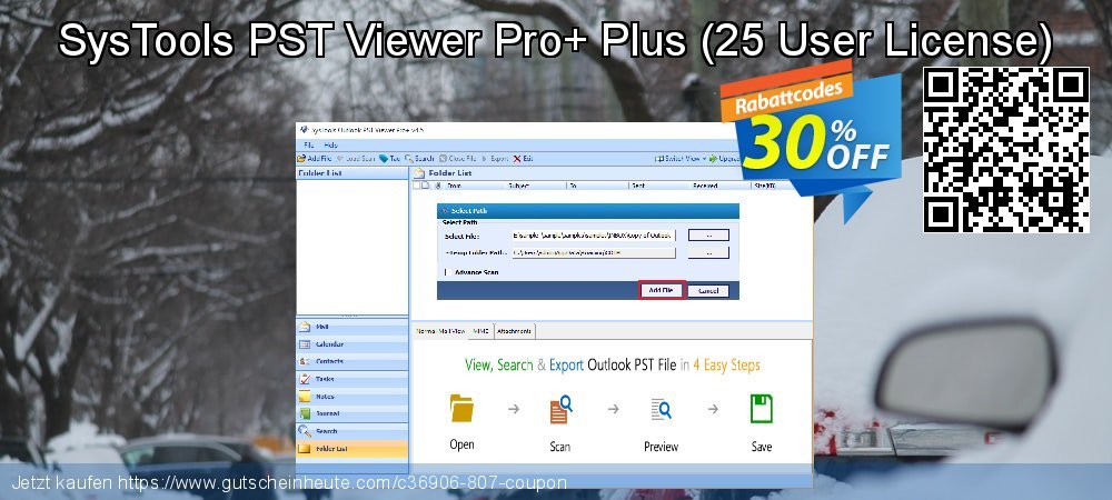 SysTools PST Viewer Pro+ Plus - 25 User License  formidable Rabatt Bildschirmfoto