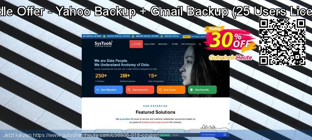 Bundle Offer - Yahoo Backup + Gmail Backup - 25 Users License  genial Außendienst-Promotions Bildschirmfoto
