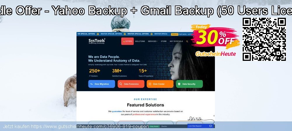 Bundle Offer - Yahoo Backup + Gmail Backup - 50 Users License  spitze Preisreduzierung Bildschirmfoto