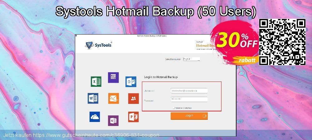 Systools Hotmail Backup - 50 Users  wunderbar Ermäßigung Bildschirmfoto