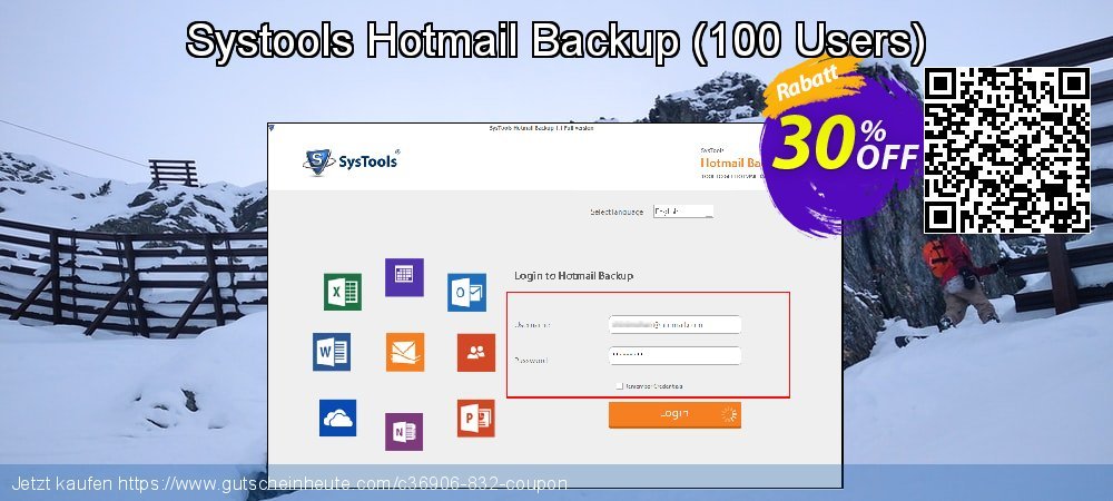 Systools Hotmail Backup - 100 Users  atemberaubend Disagio Bildschirmfoto