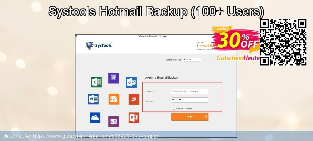 Systools Hotmail Backup - 100+ Users  super Verkaufsförderung Bildschirmfoto