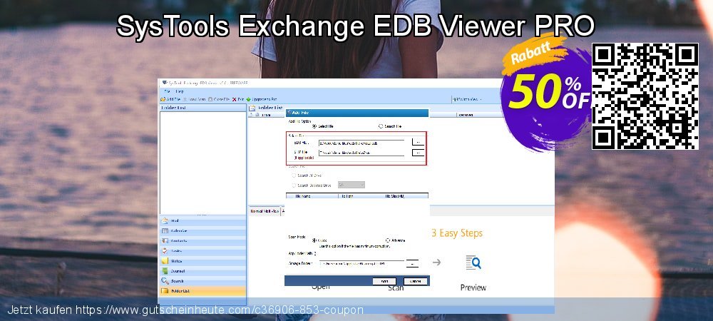 SysTools Exchange EDB Viewer PRO uneingeschränkt Preisreduzierung Bildschirmfoto