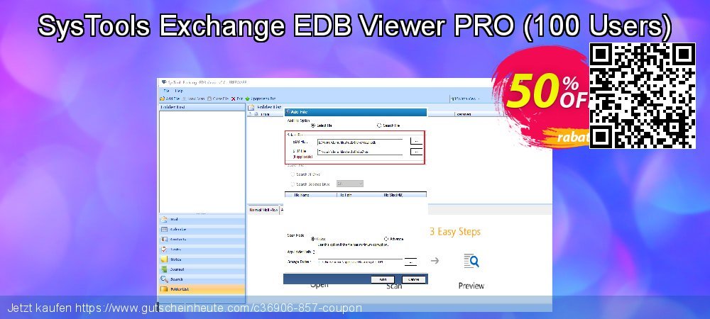 SysTools Exchange EDB Viewer PRO - 100 Users  Sonderangebote Sale Aktionen Bildschirmfoto