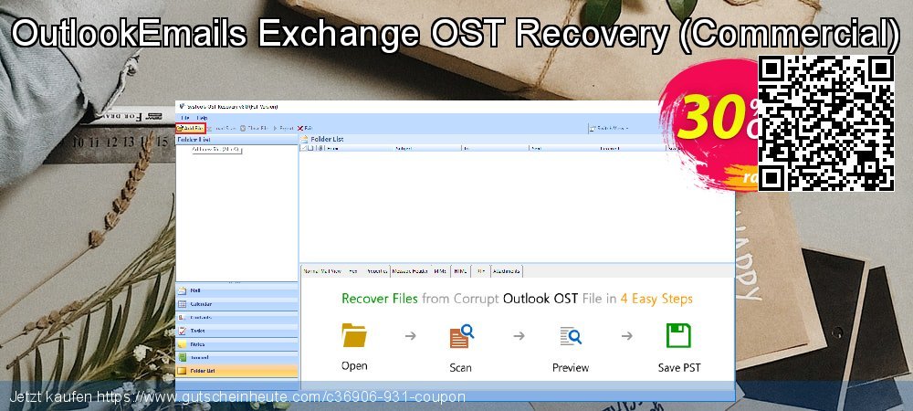 OutlookEmails Exchange OST Recovery - Commercial  formidable Nachlass Bildschirmfoto