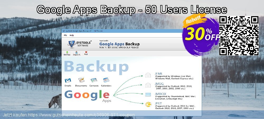 Google Apps Backup - 50 Users License geniale Außendienst-Promotions Bildschirmfoto