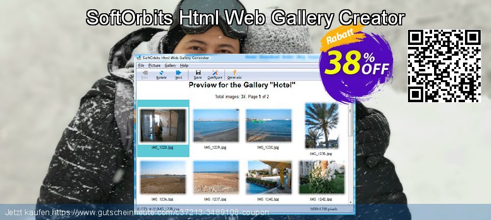 SoftOrbits Html Web Gallery Creator Exzellent Rabatt Bildschirmfoto