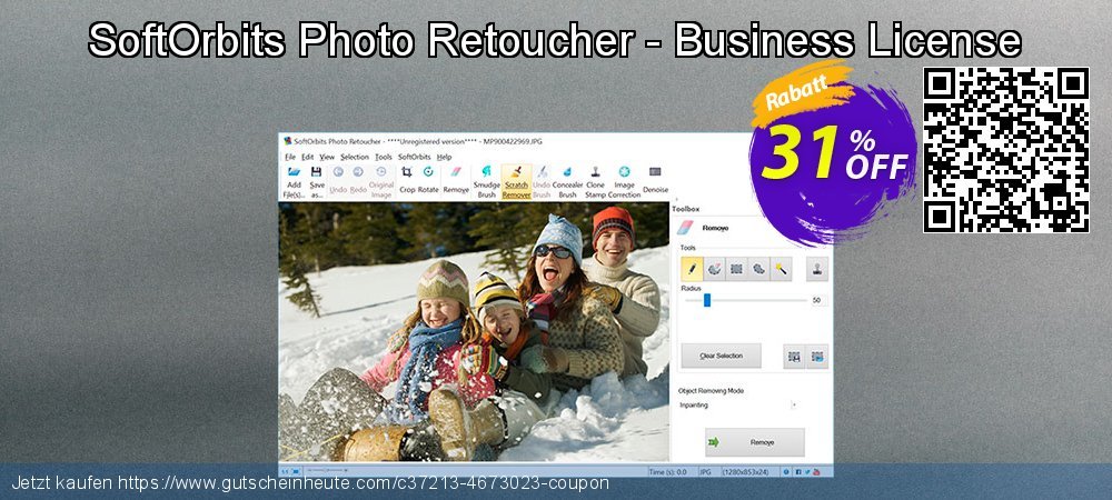 SoftOrbits Photo Retoucher - Business License verblüffend Ermäßigungen Bildschirmfoto