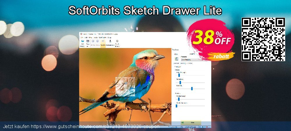 SoftOrbits Sketch Drawer Lite formidable Promotionsangebot Bildschirmfoto