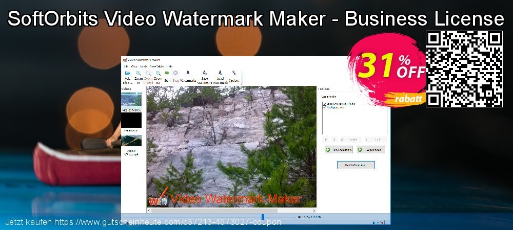SoftOrbits Video Watermark Maker - Business License verwunderlich Nachlass Bildschirmfoto