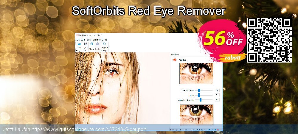 SoftOrbits Red Eye Remover aufregenden Außendienst-Promotions Bildschirmfoto