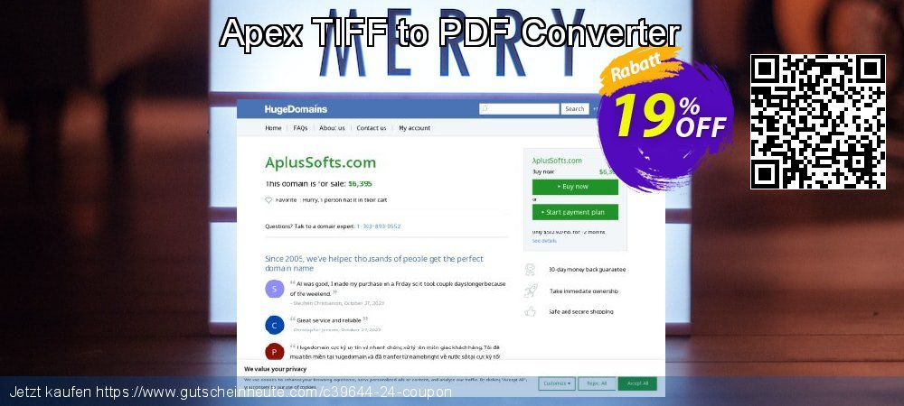 Apex TIFF to PDF Converter uneingeschränkt Preisnachlass Bildschirmfoto