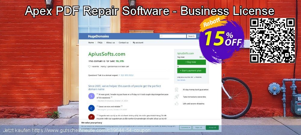 Apex PDF Repair Software - Business License exklusiv Verkaufsförderung Bildschirmfoto