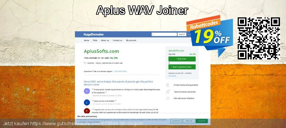 Aplus WAV Joiner atemberaubend Rabatt Bildschirmfoto
