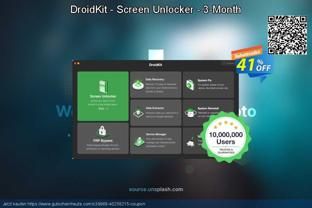DroidKit - Screen Unlocker - 3-Month überraschend Verkaufsförderung Bildschirmfoto