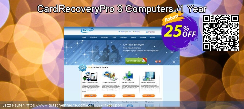 CardRecoveryPro 3 Computers /1 Year verblüffend Beförderung Bildschirmfoto