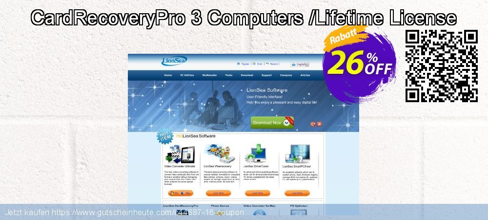 CardRecoveryPro 3 Computers /Lifetime License überraschend Rabatt Bildschirmfoto
