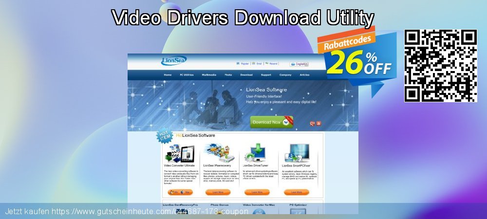 Video Drivers Download Utility fantastisch Beförderung Bildschirmfoto