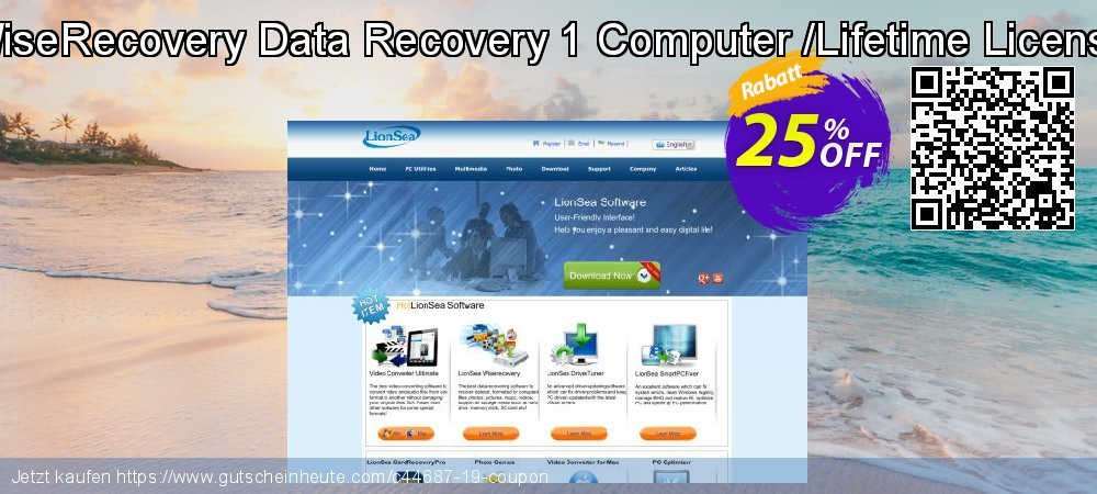WiseRecovery Data Recovery 1 Computer /Lifetime License toll Angebote Bildschirmfoto