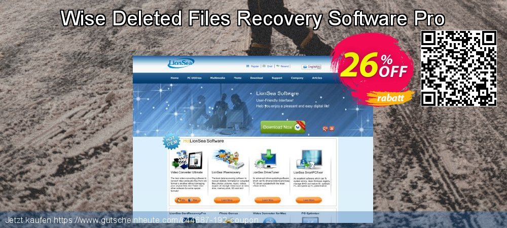 Wise Deleted Files Recovery Software Pro faszinierende Preisreduzierung Bildschirmfoto