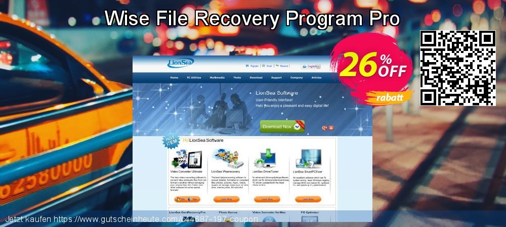 Wise File Recovery Program Pro aufregende Rabatt Bildschirmfoto