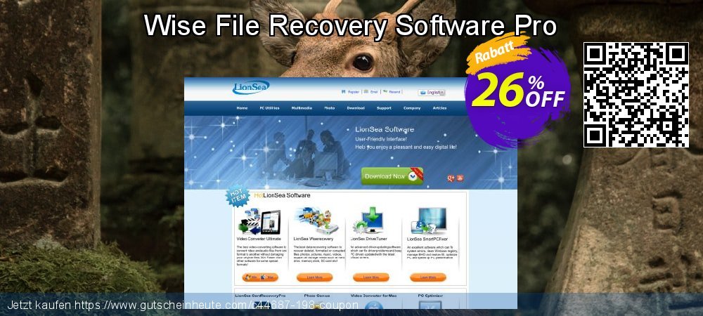 Wise File Recovery Software Pro genial Ermäßigungen Bildschirmfoto