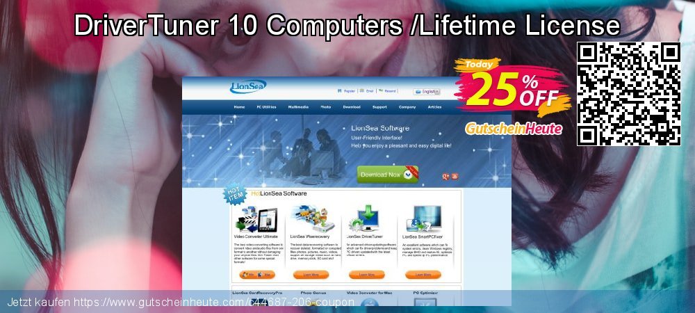DriverTuner 10 Computers /Lifetime License Sonderangebote Verkaufsförderung Bildschirmfoto