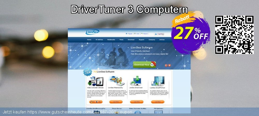 DriverTuner 3 Computern unglaublich Außendienst-Promotions Bildschirmfoto