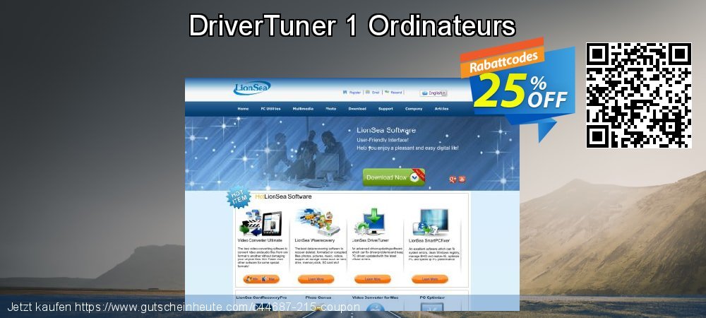 DriverTuner 1 Ordinateurs verblüffend Ermäßigungen Bildschirmfoto