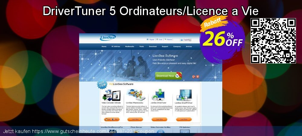DriverTuner 5 Ordinateurs/Licence a Vie Exzellent Ermäßigung Bildschirmfoto