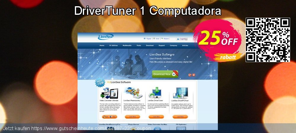 DriverTuner 1 Computadora umwerfende Außendienst-Promotions Bildschirmfoto