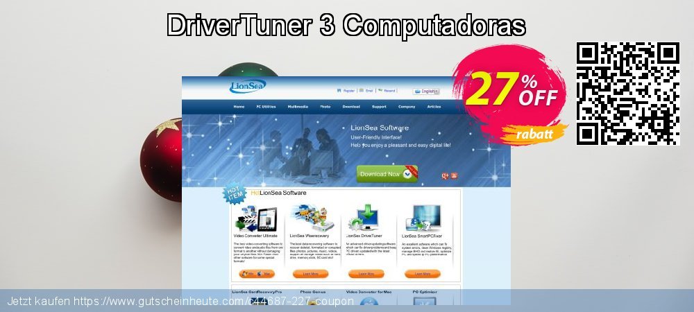 DriverTuner 3 Computadoras geniale Preisnachlass Bildschirmfoto