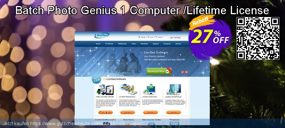 Batch Photo Genius 1 Computer /Lifetime License aufregenden Ermäßigung Bildschirmfoto